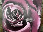 Quadro Abstrato Rosa - cor lilás