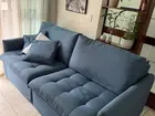 Sofá-cama 3/4 Lugares com Revestimento em Tecido