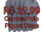 Camisa Polo Piquet - Cinza Grafite