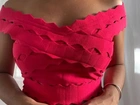 Vestido midi rosa