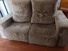 Sofá de 2 lugares em Suede retrátil