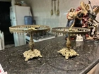 2 suporte para bolos em bronze maciço
