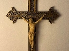 Crucifixo antigo - Marfim e Bronze