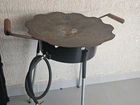 Disco de arado + fogareiro a gás
