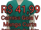Camisa de Brim Gola V - Verde Bandeira