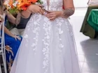 Vestido de noiva branco com renda - usado uma vez!