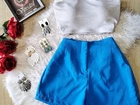 Shorts alfaiataria e Cropd