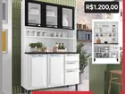 Cozinha aço 120 Pratica Branco/Preto