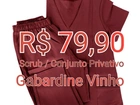 Scrub / Conjunto Privativo - Gabardine Vinho
