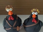 Lampião e Maria Bonita em Cabaça Decorativos