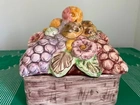 Decoração Fruteira Porcelana 20x18 cms -Antiga (crédito, débito, Pix e PicPay )