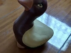 Escultura pato decorativo