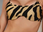 Biquíni de biquíni zebra M semi fio