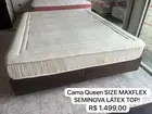 Cama Queen Size Maxflex Seminova Látex Top!
