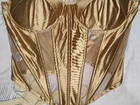 Corset dourado acetinado
