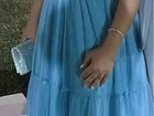 Vestido azul para festa