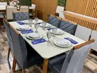 mesa de Jantar 160 6 Cadeiras / Cadeiras 100% MDF