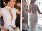 Vestido de renda branco marca Doce Maria para casamento