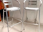 Kit 2 Banquetas Altas de Alumínio - Decore seu espaço externo com estilo!
