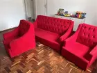 Jogo sofá e poltronas