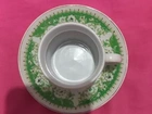 Jogo de porcelana com 5 xícaras, 5 pires (Made in China)