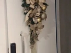 Pingente de porta de Natal Dourada