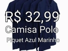 Camisa Polo - Piquet Azul Marinho