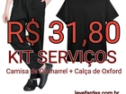 Kit Serviços - Camisa Básica Cacharrel + Calça de Oxford