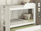 Beliche com cama auxiliar -treliche projetada no MDF branca