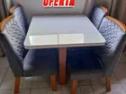 mesa de Jantar c/ 4 Cadeiras Tampo Off White em Promoção - Entregamos