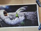 Tela Lua astronauta Cerveja Carlsberg