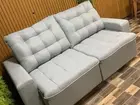 Sofa retratril reclinavel /linho cinza