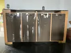 Aparador com 4 Portas em Madeira com tampo de vidro