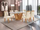 mesa 6 Cadeiras Classic MDF/vidro Frete grátis