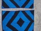 Tapetes de retalhos todos com fundo jeans, cores variadas Anapolis