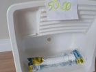 Tanque Plástico Astra Lavar Roupa 22l 47x43cm + Sifão Branco