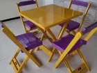 mesa madeira com 4 cadeiras