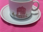 Jogo de porcelana com 3 xícaras, 3 pires (Polovi Germet)