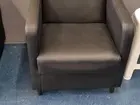 Conjunto com 4 poltronas em couro