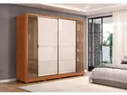 guarda roupa de casal 2, 40 com portas refleta champanhe