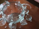 Poncheira de vidro vintage