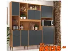 Kit Cozinha com 10 Portas, 3 Gavetas e Pés Reguláveis de 17cm