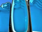Piscina média 5, 8 metros oval com escada de fábrica em Minas Gerais