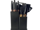 Kit Utensílios de Cozinha Preto [19 Peças] com NF e garantia