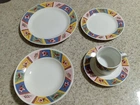 Jogo de jantar 57 peças porcelana café usados sem nenhum quebrado em ótimo estado