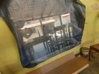 Tampo de mesa de vidro.