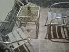 Vendo três cadeiras de alumínio sem a mesa