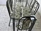 mesa Vidro 6 Cadeiras Bruna Max Assento Orquidea Lilas Nova Pronta Entrega Direto Fábrica