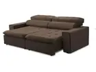 Sofá 2 lugares retrátil reclinável Atenas 2, 30 m Suede Marrom, 
