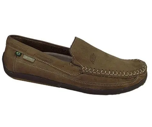 Sapatilha Drive Masculina em Couro Nobuck Legítimo Alcalay Ref 11000